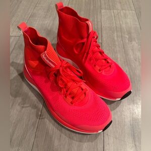 LULULEMON Size 9 Chargefeel Mid Workout Sneakers Bright Flame Lace Up
